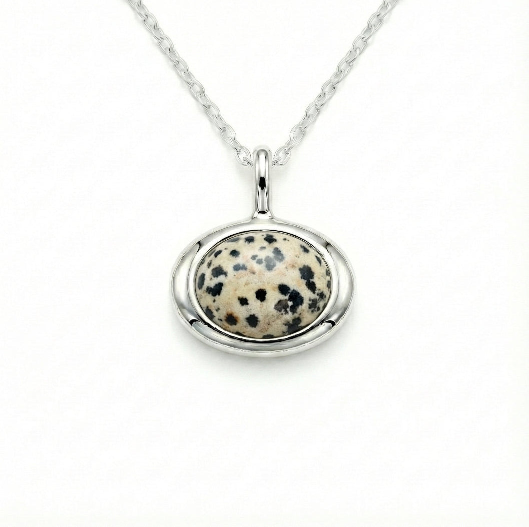 Fàire Pendant | Dalmatian Jasper | Sterling Silver