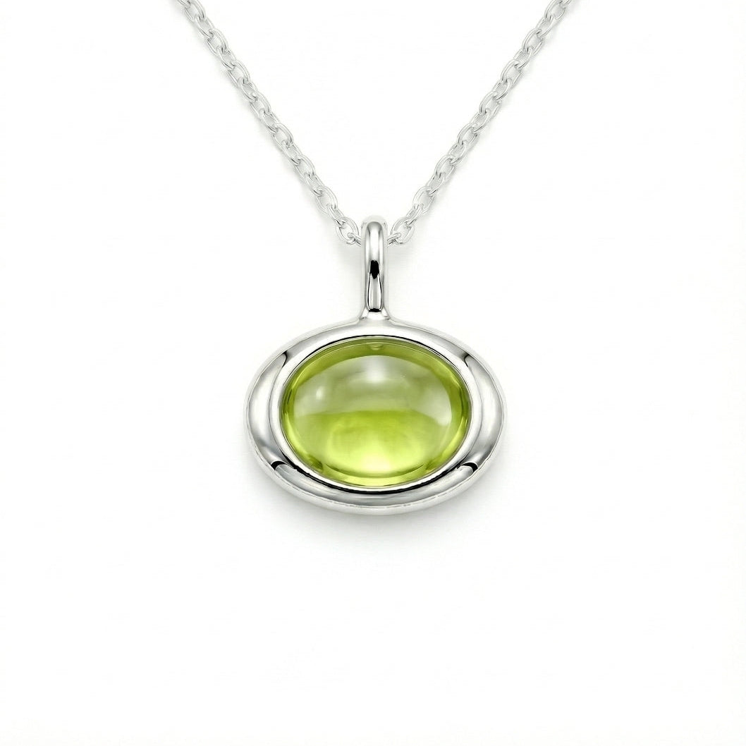 Fàire Pendant | Green Quartz | Sterling Silver